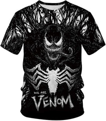 Men's Novelty T Shirt 3D Animal Patterns Short Sleeves s Venom&spider 1