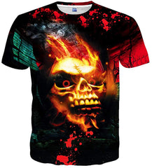 Unisex 3D Print Tshirts Short Sleeve Cool Graphic Tees for Women Men Hg red