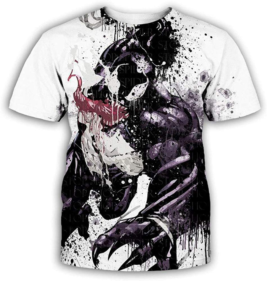 Ahegao Printed T Shirt 3D Printed Short Sleeve Venom Unisex Vt 07 tx