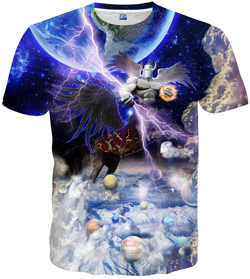 Unisex 3D Colorful Print Graphic Tee Shirts for Men Women and Teens Style75
