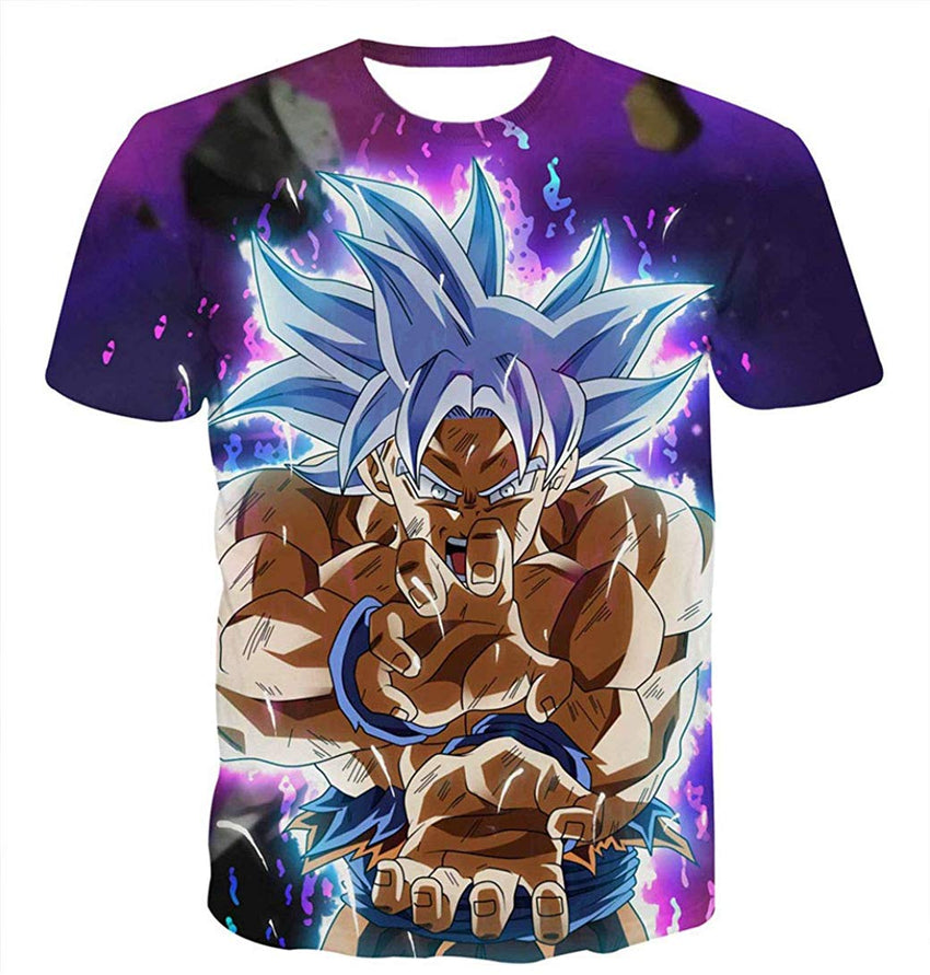 Unisex 3D Dragon Ball Goku Short Sleeve T Shirts Creative 3D Print Anime Tees Color 7