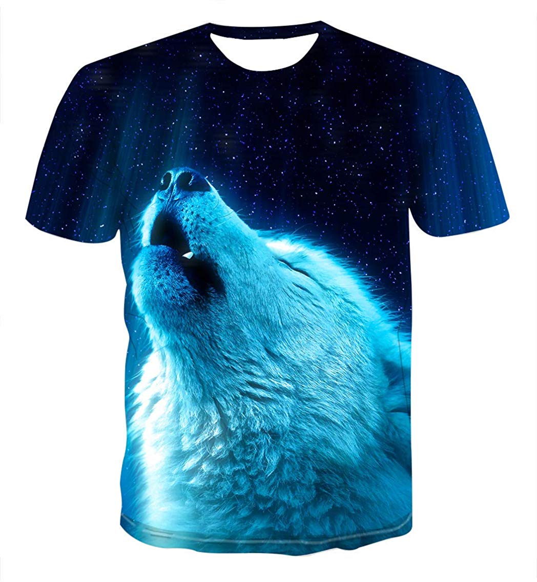 Fashion Mens 3D Digital Printed Design Pattern T Shirts Top Tees One Cat
