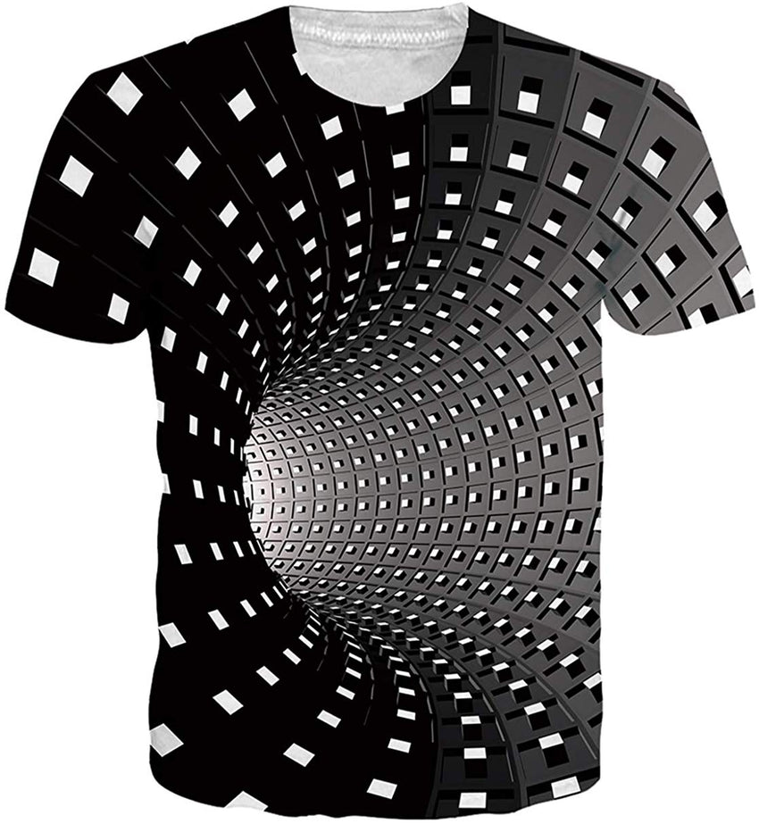 Mens T Shirts 3D Graphic Short Sleeve Tees Funny Printed Summer Tops Light Turbo