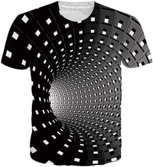 Mens T Shirts 3D Graphic Short Sleeve Tees Funny Printed Summer Tops Light Turbo