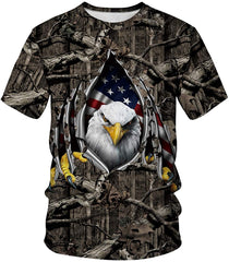 Men's T shirt Casual Tee 3D Unisex Digital Print Graphic Short Sleeves Bird 1
