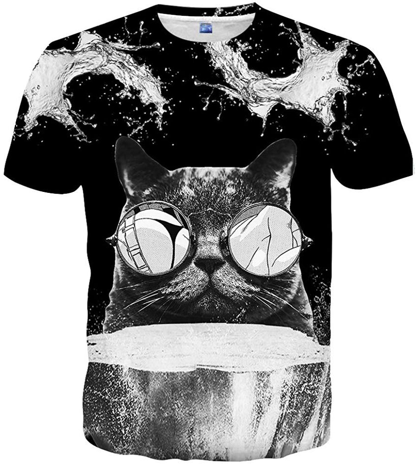 Unisex 3D Pattern Printed Casual Short Sleeve T Shirts Tees Multi color17