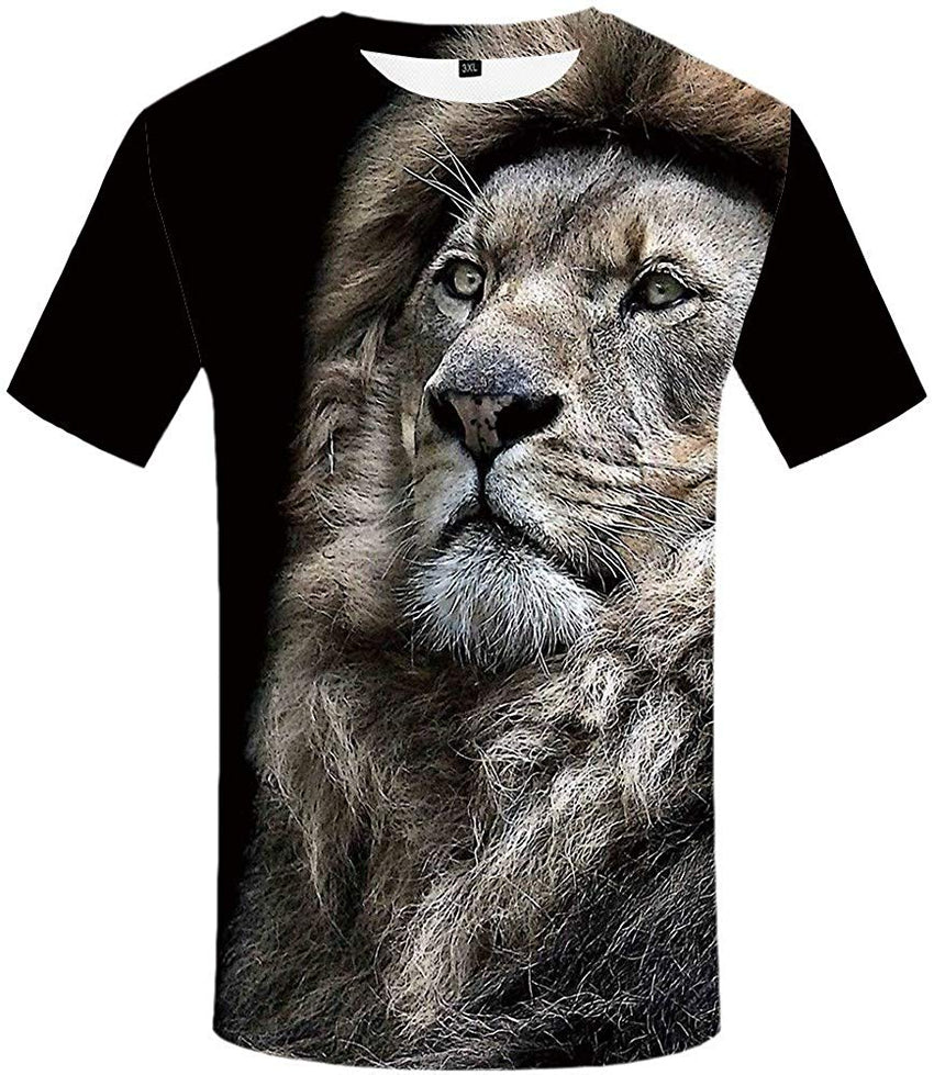 Lion Tshirt Men Size S XXL 3D T Shirt Animal T Shirts for Mens Clothing Colorful