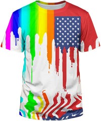 Unisex 3D Realistic Printed Casual Short Sleeve T Shirts White2