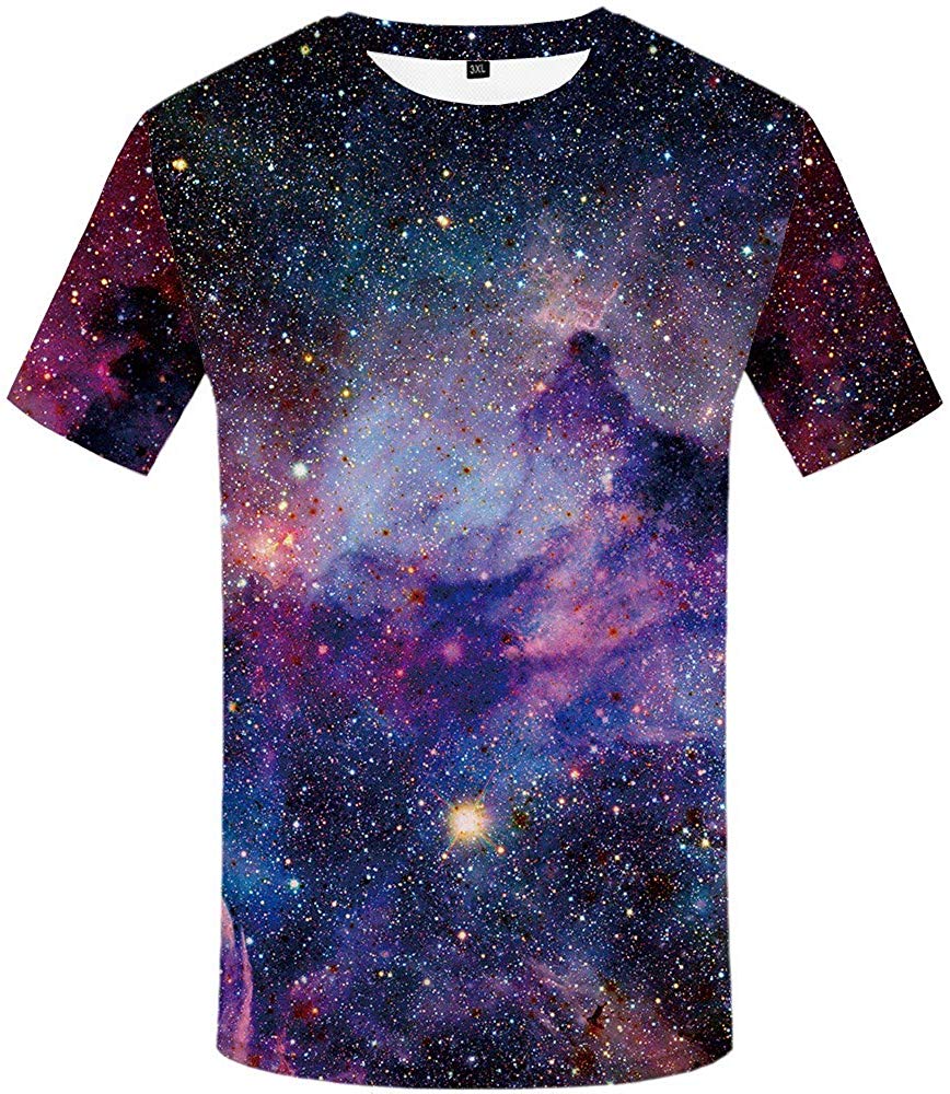 Galaxy T Shirt Universe T Shirt Space T Shirts for Men Nebula Tshirts 3D Tee Galaxy T Shirt