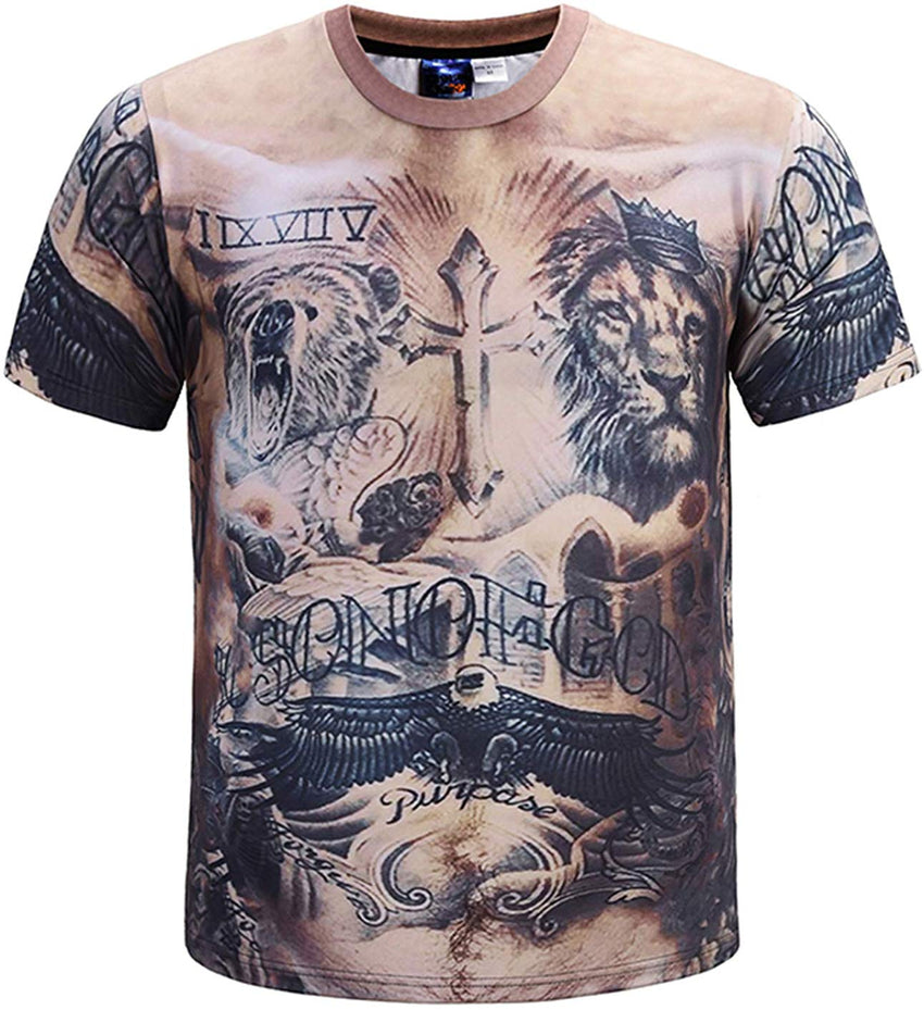 Unisex Casual 3D Funny Print Short Sleeve T Shirt Y1796 69