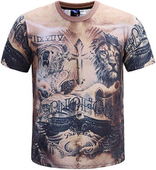 Unisex Casual 3D Funny Print Short Sleeve T Shirt Y1796 69