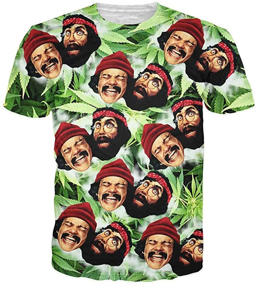 Cheech Chong T Shirt Drug Marijuana Weed 3D Printed Summer Style Top Muticolor