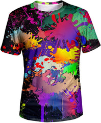 Unisex 3D Graphic T Shirt Colorful Design Short Sleeve Crewneck Digital Tee for Young Design25