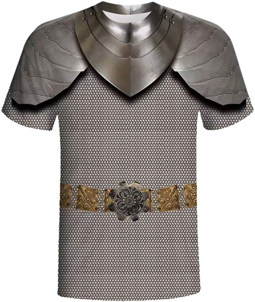 3D Top Blouse Mens Printing Fitness Elastic Short Sleeve T Shirt Aa Gray