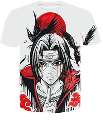 Men Naruto 3D Print Short Sleeve Pullover Regular Fit T Shirt Color 23