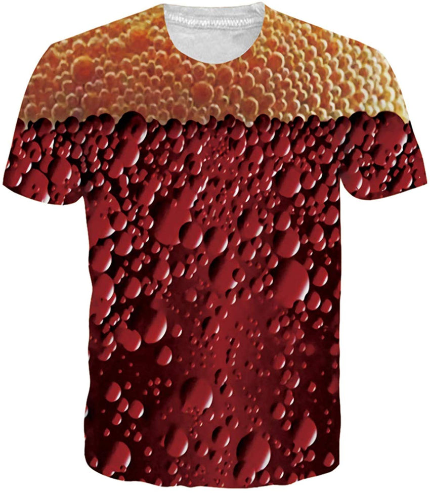Unisex 3D Printed Pattern Short Sleeve T Sleeve Cool Graphic Tees Top Bubble 2