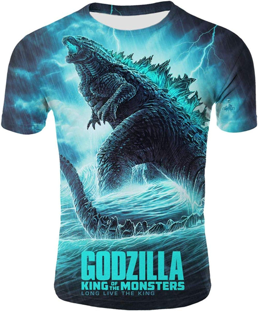 God Zilla 2 King Of The Monsters Mens Boys Girls 3D Printed s Tshirts Godz53