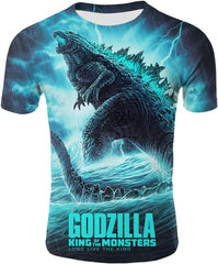 God Zilla 2 King Of The Monsters Mens Boys Girls 3D Printed s Tshirts Godz53