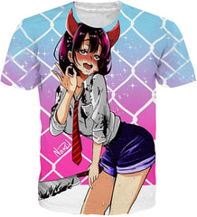 Mens T Shirts 3D Graphic Short Sleeve Tees Funny Printed Summer Tops A5
