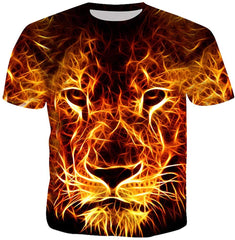 Unisex Casual Cool 3D T Shirts Summer Fashion Shirts Lion 5