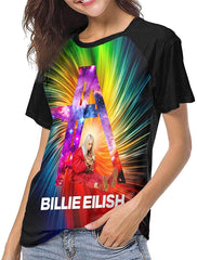 Interesting Short Sleeve Womens 3D Print Baseball T Shirt Hip Hop Sports Tee Top Shirt Black 5