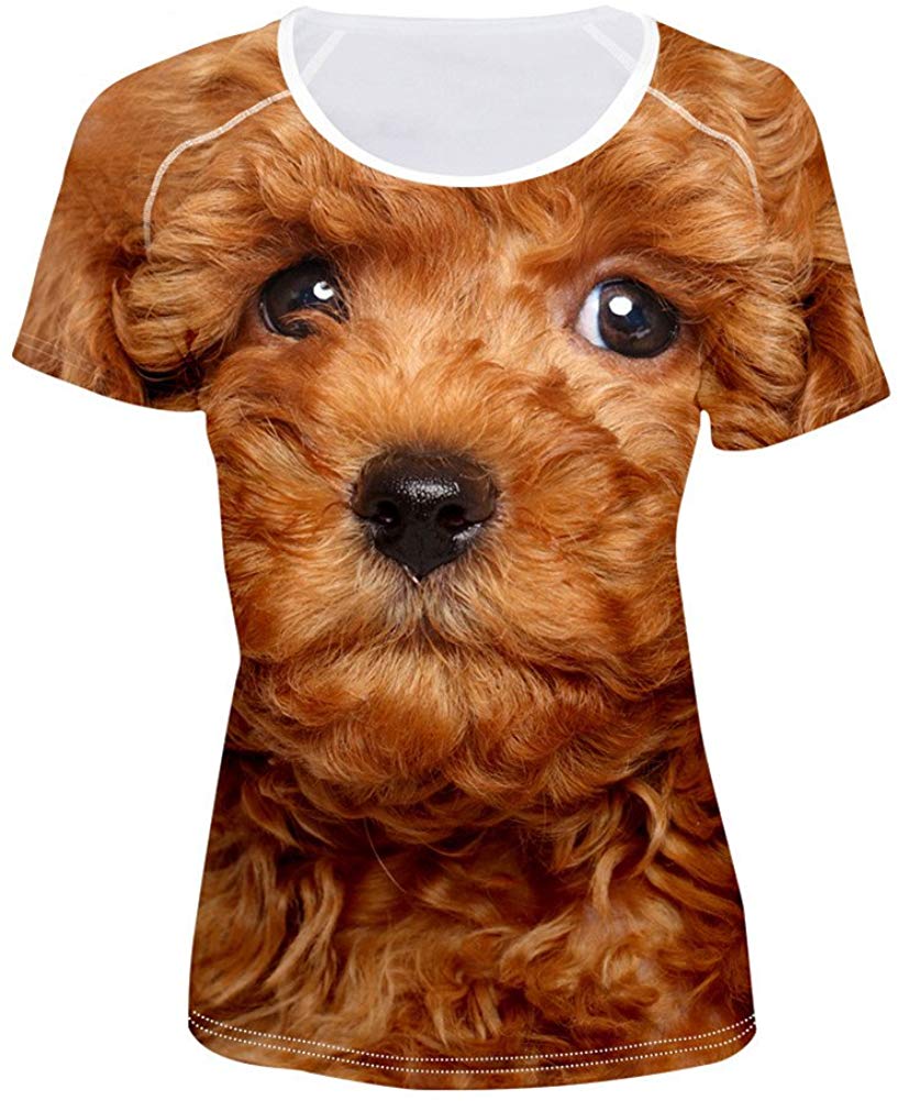 Women' Girl's T Shirt with Animl Cat Dog Print Dog 2
