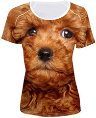 Women' Girl's T Shirt with Animl Cat Dog Print Dog 2