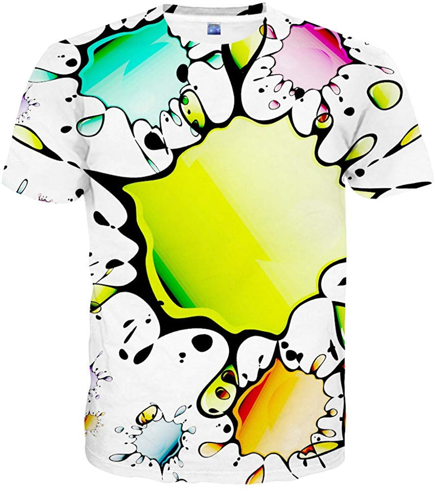 Mens Womens Graphic T Shirts Unisex 3D Printed Short Sleeve Shirts Tops Style 34