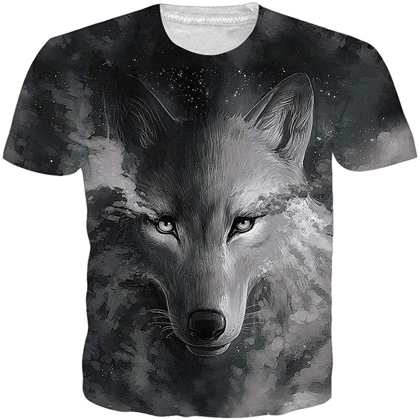 Unisex T Shirts 3D Printed Cool Graphic Tees Funny Casual Short Sleeve Tops M XXL Wolf 2