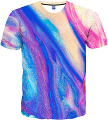 Unisex Casual 3D Print Short Sleeve T Shirt Tees Blue21