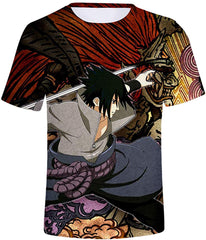 Unisex Novelty Tee Tops 3D Printed with The Japanese Anime Naruto T Shirts for Men Women Grey Ninja