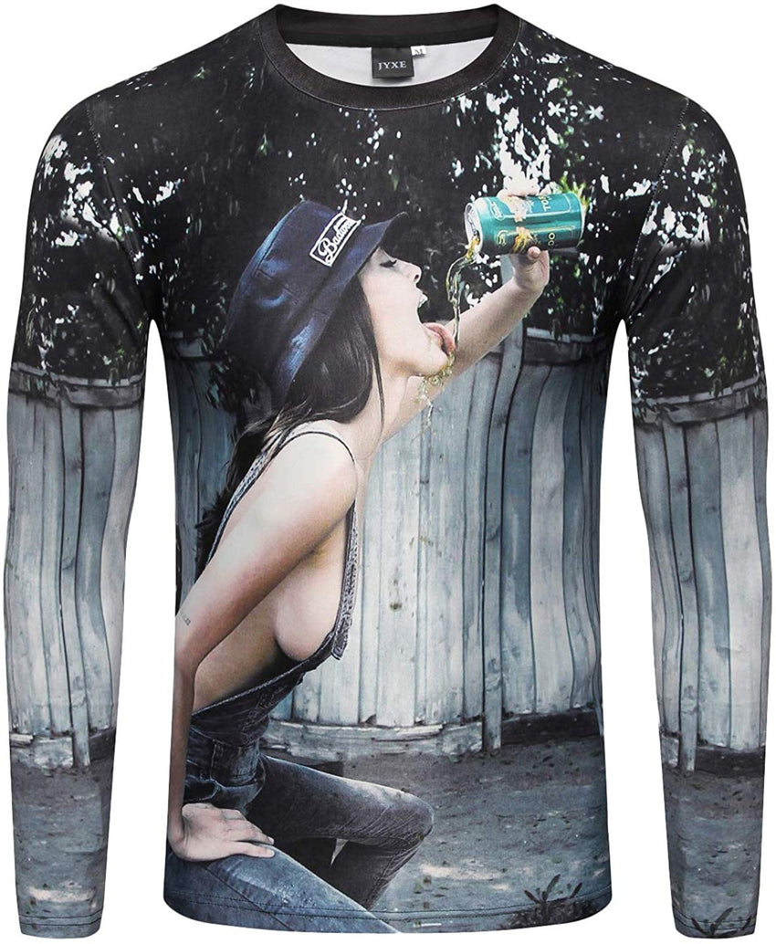 Unisex Casual Long Sleeve All Over Print T Shirt Ag006 17