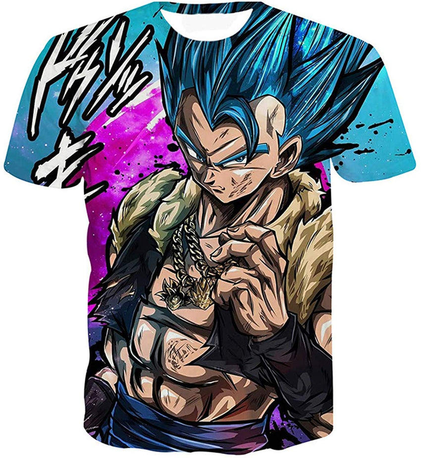 Men Dragon Ball 3D Print Short Sleeve Pullover Regular Fit T Shirt Color 24
