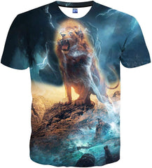 Unisex Casual 3D Print Short Sleeve T Shirt Tees Blue14