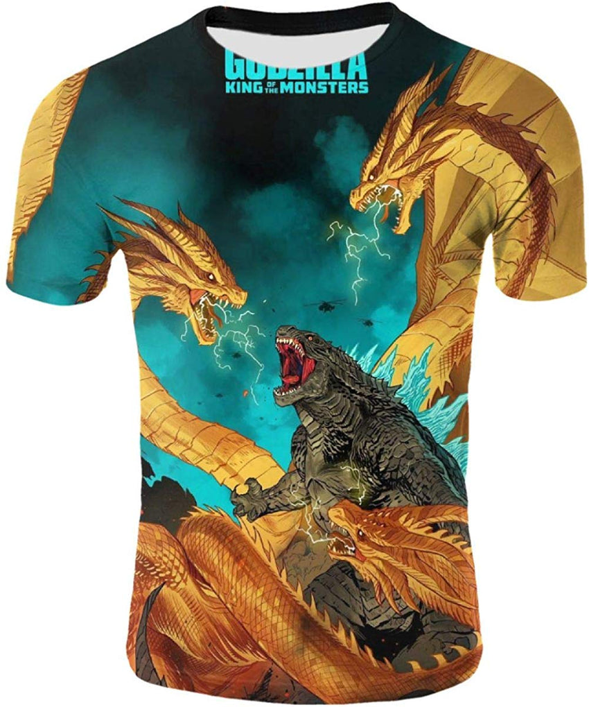 God Zilla 2 King Of The Monsters Mens Boys Girls 3D Printed s Tshirts Godz45