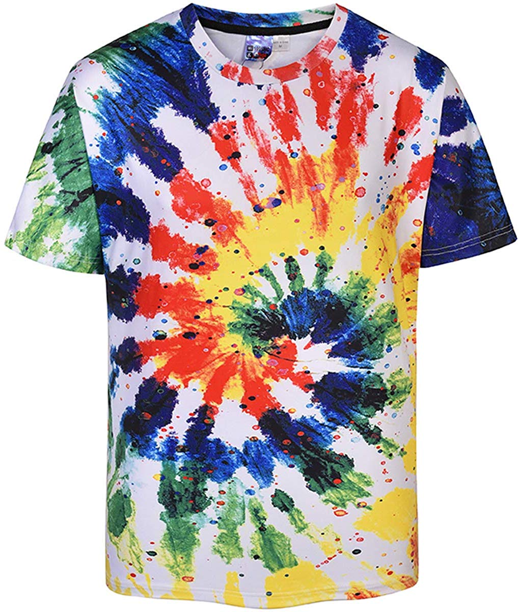 Unisex 3D Novelty Tshirts Men Graphic Funny Tees Printed Crewneck Short Sleeve Summer Top T Shirts Colorful Eddy