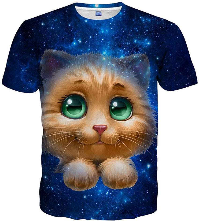 Unisex 3D Pattern Printed Casual Short Sleeve T Shirts Tees Multi color31