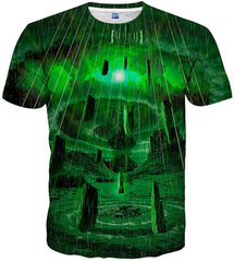 Unisex 3D Print Tshirts Short Sleeve Cool Graphic Tees for Women Men Style green