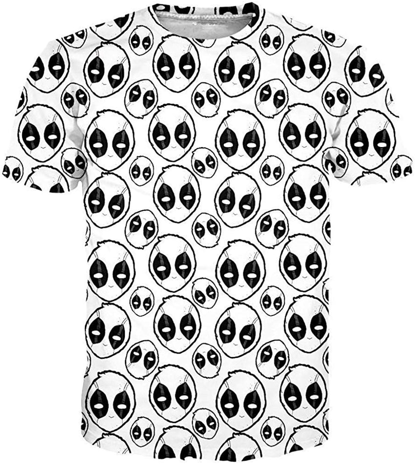 Men Casual Shirts Sexy Women Printing 3D T Shirt White