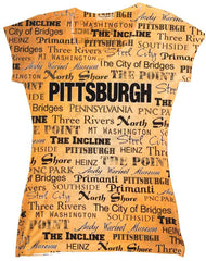 Pittsburgh Gold Womens Tee Soft Vneck Tshirt Rhinestone Bling Nature