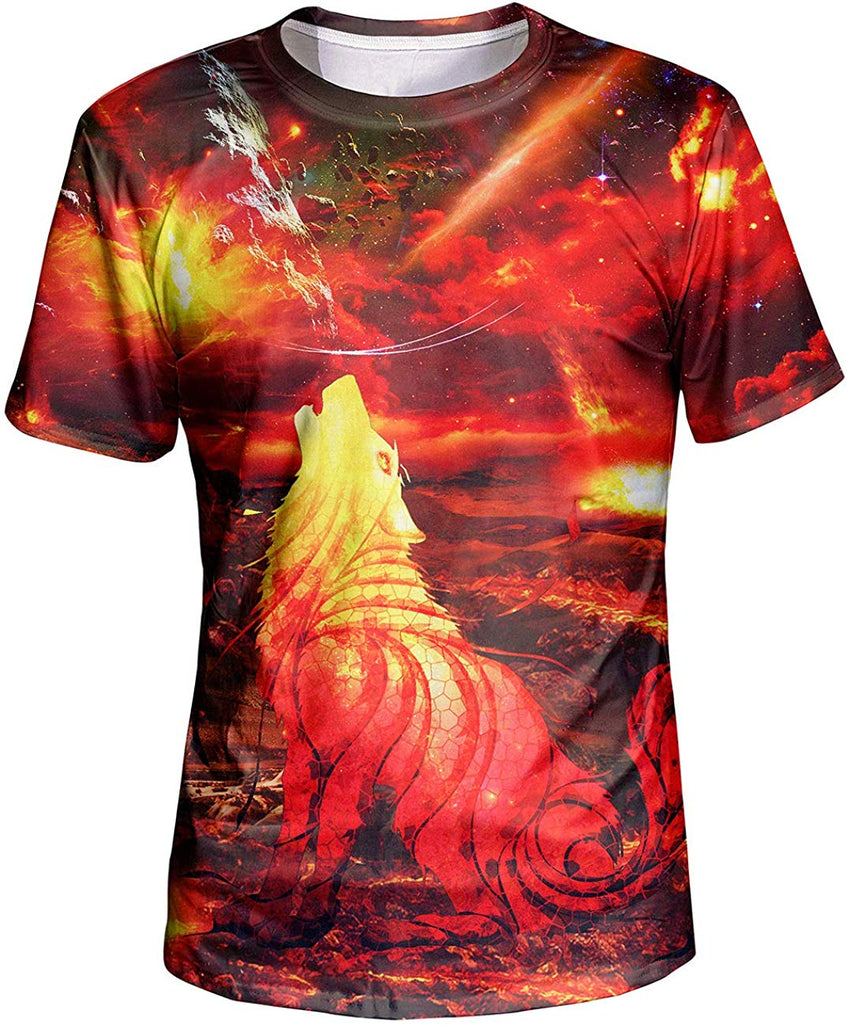 Unisex 3D Graphic T Shirt Colorful Design Short Sleeve Crewneck Digital Tee for Young Design18