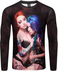 Unisex Casual Long Sleeve All Over Print T Shirt Ag006 20