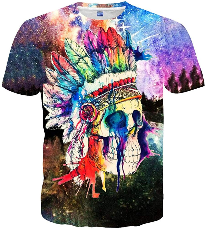 Unisex 3D Printed Short Sleeve Top T Shirts Style 8