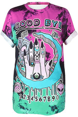 Street Style UFO Alien 3D Digital Print T Shirt Good Bye