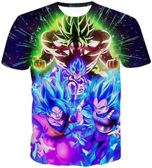 Men Dragon Ball 3D Print Short Sleeve Pullover Regular Fit T Shirt Color 25