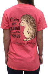 Hedgehog Classy But Rough Around The Edges Coral Women's Short Sleeve T Shirt Nature