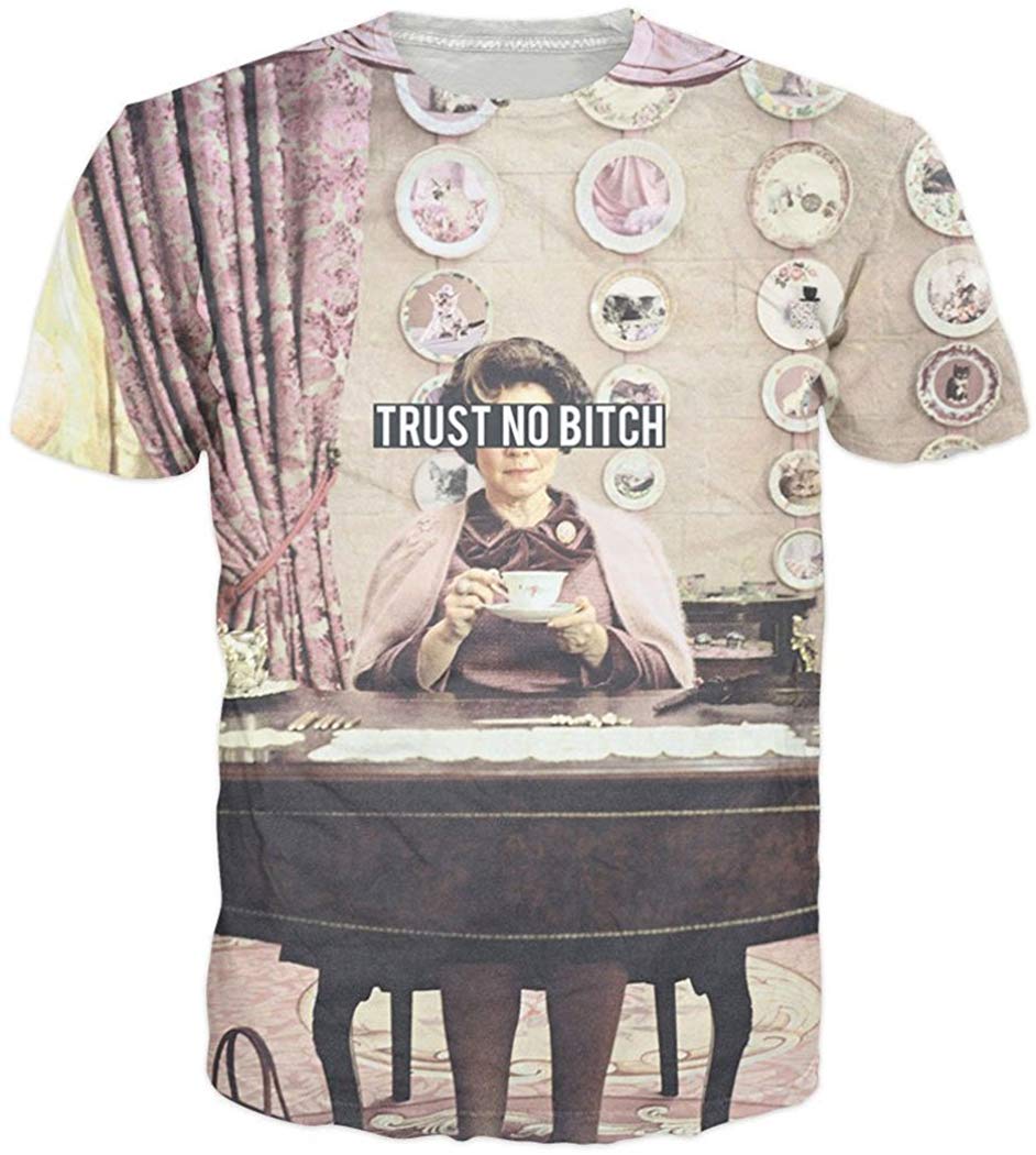 3D Print Shirt Hipster Unisex Men Women Clothing Tops Swag T Shirt Trust No Bitch