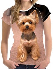 Unisex 3D Printed T Shirt Yorkshire Terrier Dog Printed Short Sleeve Tee Shirts H11272bv