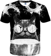Unisex 3D Printed Short Sleeve Top T Shirts Black20 1