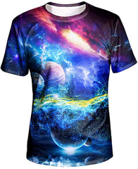 Unisex 3D Graphic T Shirt Colorful Design Short Sleeve Crewneck Digital Tee for Young Design7